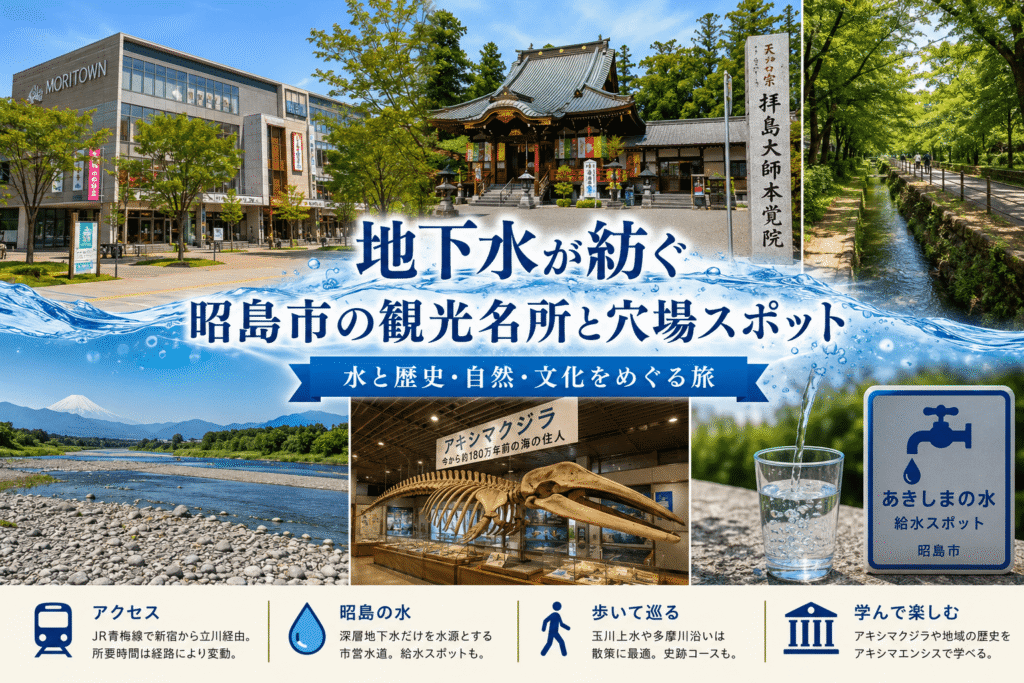 地下水が紡ぐ昭島市の観光名所と穴場スポット