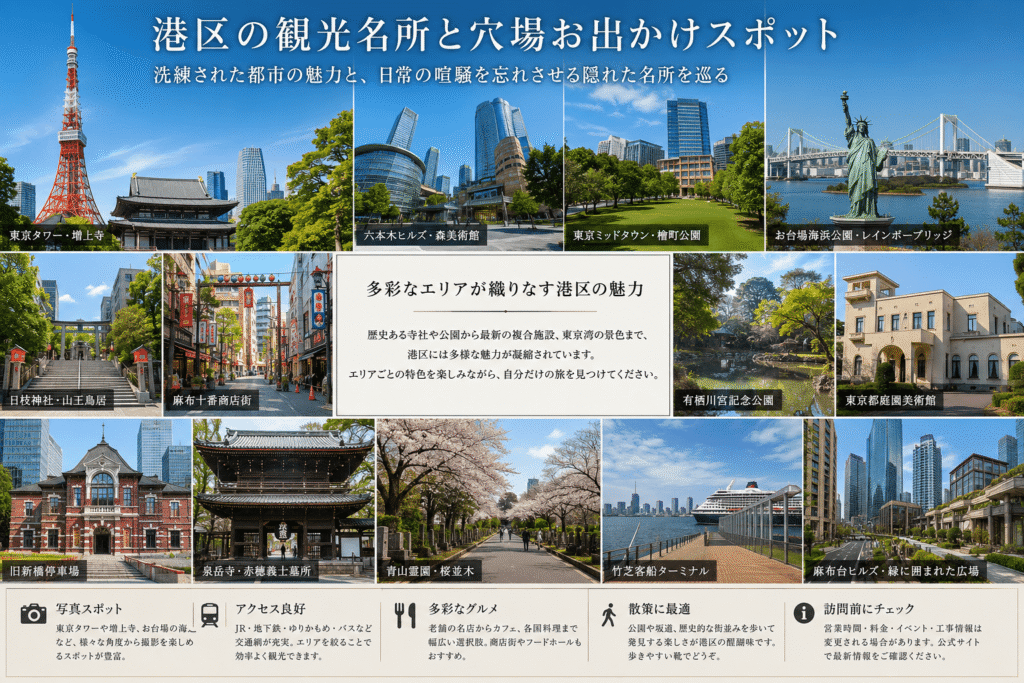 港区の観光名所と穴場お出かけスポット